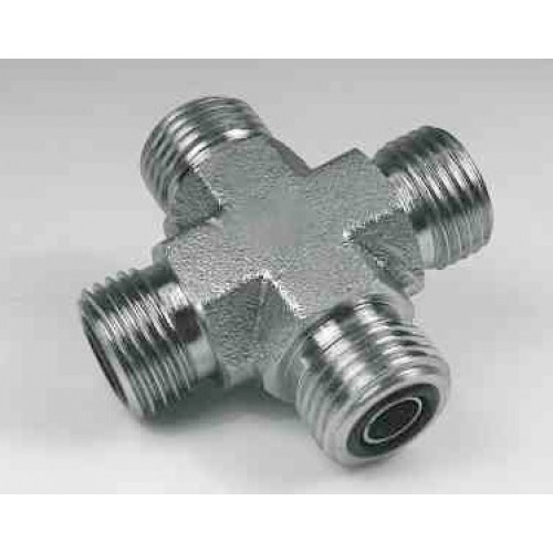 FS2650-06-06-06-06, Hydraulic Adapters, Cross, Male, OFS, 11/16-16, 11/16-16 11/16-16 11/16-16 