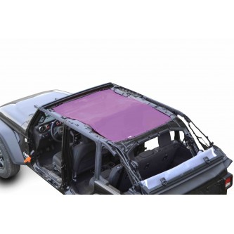 Jeep Wrangler JL, 4 Door, TeddyÂ® Top, Solar Screen, 2018-Present.  Mauve. Made in the USA.