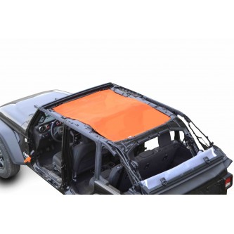 Full Length Teddy Top Sun Shade Jeep Wrangler JLU 2018 4 door  12 Colors![Orange]