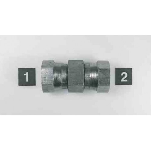 1406-04-04, Hydraulic Adapters, Union, Female, Swivel x 2, Pipe (NPSM), 1/4-18, 11/16   