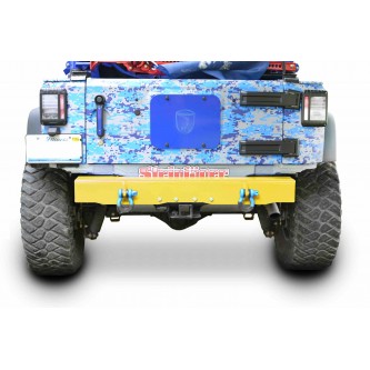 Jeep Wrangler, JK 2007-2018, Rear Bumper with D-Ring Mounts.  Lemon Peel. Made in the USA.