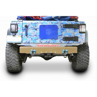 Jeep Wrangler, JK 2007-2018, Rear Bumper with D-Ring Mounts.  Military Beige. Made in the USA.