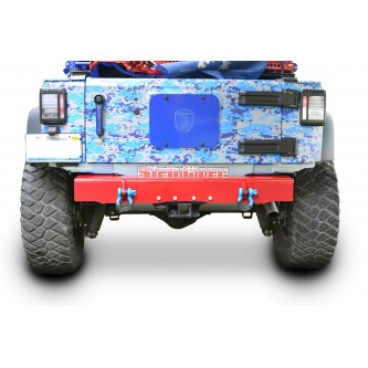 Jeep Wrangler, JK 2007-2018, Rear Bumper with D-Ring Mounts.  Red Baron. Made in the USA.