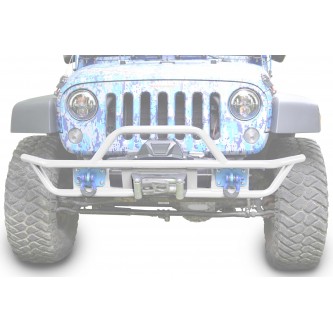 Jeep Wrangler JK 2007-2018, Front Tube Bumper, Cloud White.  Made in the USA.