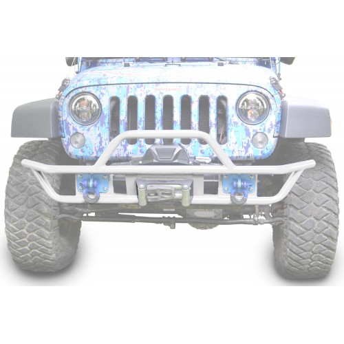 Jeep Wrangler JK 2007-2018, Front Tube Bumper, Cloud White.  Made in the USA.