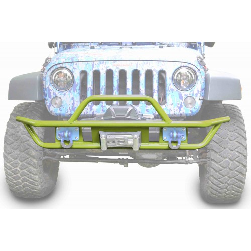 Jeep Wrangler JK 2007-2018, Front Tube Bumper, Gecko Green.  Made in the USA.