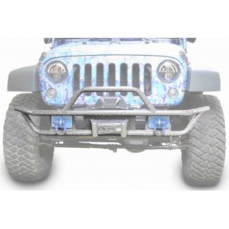 Jeep Wrangler JK 2007-2018, Front Tube Bumper, Gray Hammertone.  Made in the USA.