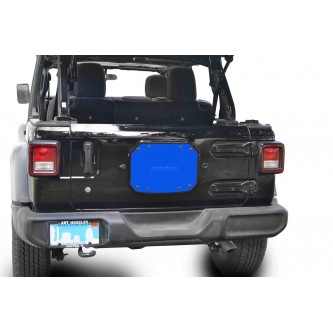 Jeep JL, 2018 - Present, Spare Tire Carrier Delete Plate, Playboy Blue. Made in the USA.