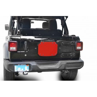 Jeep JL, 2018 - Present, Spare Tire Carrier Delete Plate, Red Baron. Made in the USA.