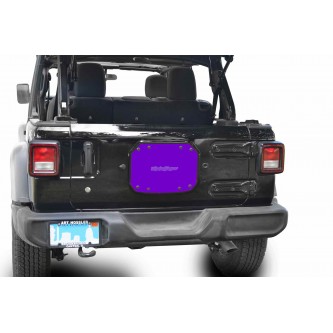 Jeep JL, 2018 - Present, Spare Tire Carrier Delete Plate, Sinbad Purple. Made in the USA.