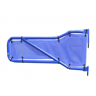 Jeep JL 2018-Present, Tube Door Mesh Cover Kit, Front Doors Only, Blue. Made in the USA.