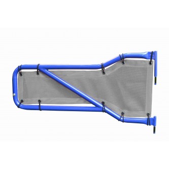 Jeep JL 2018-Present, Tube Door Mesh Cover Kit, Front Doors Only, Gray. Made in the USA.