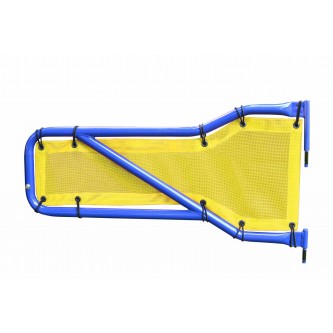 Jeep JT 2019-Present, Tube Door Mesh Cover Kit, Front Doors Only, Yellow. Made in the USA.