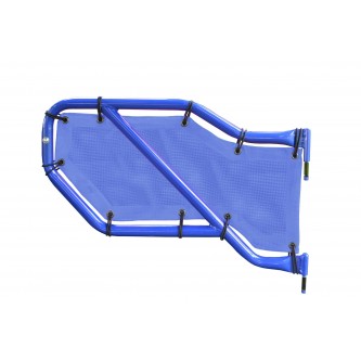 Jeep JL 2018-Present, Tube Door Mesh Cover Kit Rear Doors Only, Blue. Made in the USA.