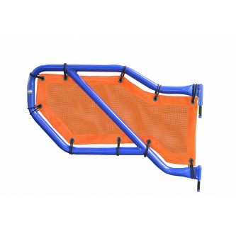 Jeep JT 2019-Present, Tube Door Mesh Cover Kit Rear Doors Only, Orange. Made in the USA.