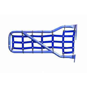 Jeep JL 2018-Present, Tube Door Cargo Net Cover Kit, Front Doors Only, Blue. Made in the USA.