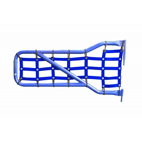 Jeep JL 2018-Present, Tube Door Cargo Net Cover Kit, Front Doors Only, Blue. Made in the USA.