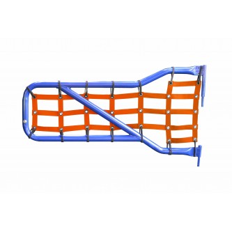 Jeep JL 2018-Present, Tube Door Cargo Net Cover Kit, Front Doors Only, Orange. Made in the USA.