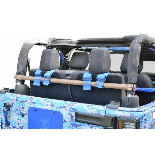 Jeep Wrangler JK, 2007-2018, Rear Harness Bar Kit.  Military Beige.  2 Door Only.  Made in the USA.