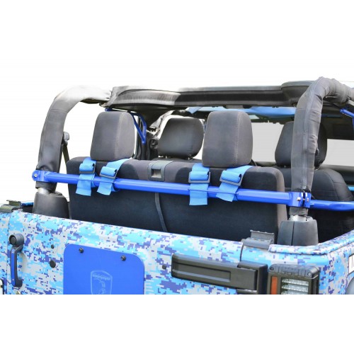 Jeep Wrangler JK, 2007-2018, Rear Harness Bar Kit.  Southwest Blue.  2 Door Only.  Made in the USA.