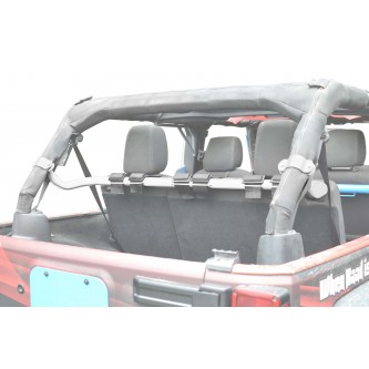 Jeep JK, 2007-2018, Rear Harness Bar Kit. Cloud White.  Four Door Only.  Made in the USA.