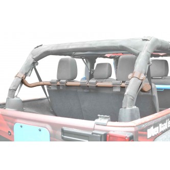 Jeep JK, 2007-2018, Rear Harness Bar Kit. Military Beige.  Four Door Only.  Made in the USA.
