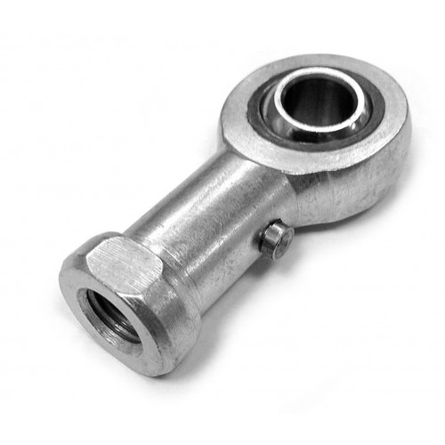 MEF-5Z-2-ZCHF, Bearings, Spherical Rod End, Female, 5/16-24 RH, Steel Housing, Hardened Race with Grease Zerk Zinc Clear Hex Free (ROHS) 