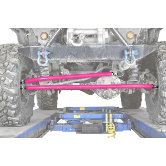 For Jeep TJ 1997-2006, Extended Crossover Steering Kit, Hot Pink. Made in the USA