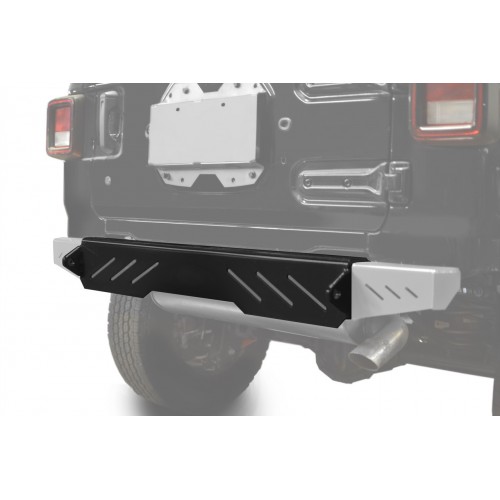Fits Jeep Wrangler, JL 2018-Present, Rear Bumper with D-Ring Mounts.  Black. Made in the USA.