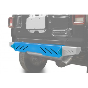Fits Jeep Wrangler, JL 2018-Present, Rear Bumper with D-Ring Mounts.  Playboy Blue. Made in the USA.
