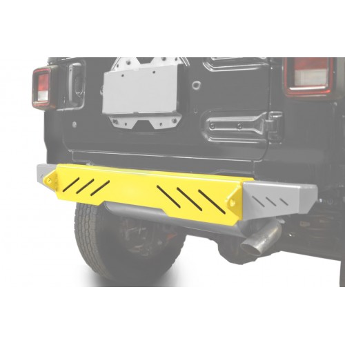 Fits Jeep Wrangler, JL 2018-Present, Rear Bumper with D-Ring Mounts.  Lemon Peel. Made in the USA.
