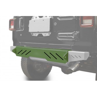 Fits Jeep Wrangler, JL 2018-Present, Rear Bumper with D-Ring Mounts.  Locas Green. Made in the USA.