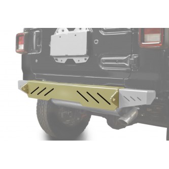Fits Jeep Wrangler, JL 2018-Present, Rear Bumper with D-Ring Mounts.  Military Beige. Made in the USA.