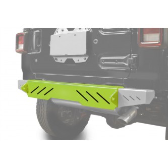 Fits Jeep Wrangler, JL 2018-Present, Rear Bumper with D-Ring Mounts.  Gecko Green. Made in the USA.