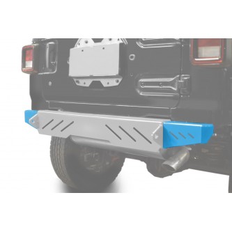 Fits Jeep Wrangler, JL 2018-Present, Rear Bumper End Caps ONLY.  Powder Coated Playboy Blue. Made in the USA.