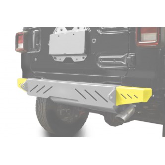 Fits Jeep Wrangler, JL 2018-Present, Rear Bumper End Caps ONLY.  Powder Coated Lemon Peel. Made in the USA.