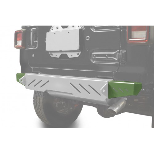 Fits Jeep Wrangler, JL 2018-Present, Rear Bumper End Caps ONLY.  Powder Coated Locas Green. Made in the USA.