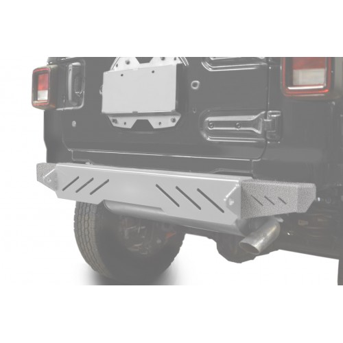 Fits Jeep Wrangler, JL 2018-Present, Rear Bumper End Caps ONLY.  Powder Coated Gray Hammertone. Made in the USA.
