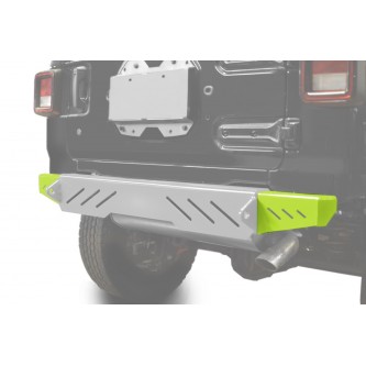 Fits Jeep Wrangler, JL 2018-Present, Rear Bumper End Caps ONLY.  Powder Coated Gecko Green. Made in the USA.
