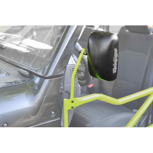 For Jeep JL Wrangler Door Mirror Kit, 2018 to present. Jeep side mirror for Jeep JL Wrangler with tubular doors. Gecko Green. Made in the USA.
