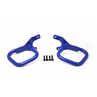 Fits Jeep TJ 1997-2006, Grab Handle Kit, Rigid Wire Form, Southwest Blue. Made in the USA.