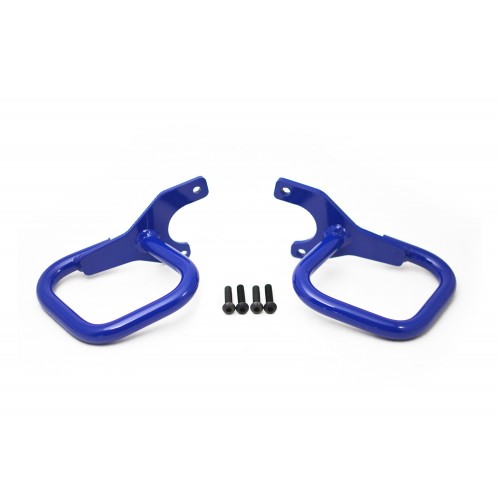 Fits Jeep TJ 1997-2006, Grab Handle Kit, Rigid Wire Form, Southwest Blue. Made in the USA.