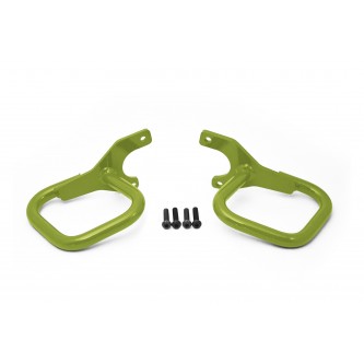 Fits Jeep TJ 1997-2006, Grab Handle Kit, Rigid Wire Form, Gecko Green. Made in the USA.