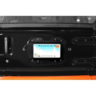 Black Rear License Plate Relocator For Jeep Wrangler JL 2018-2019 Steinjager J0048638