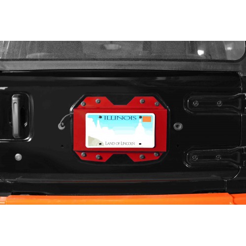 Red Baron Rear License Plate Relocator For Jeep Wrangler JL 2018-2019 Steinjager J0048640