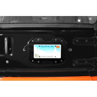 Textured Black Rear License Plate Relocator For Jeep Wrangler JL 2018-2019 Steinjager J0048648