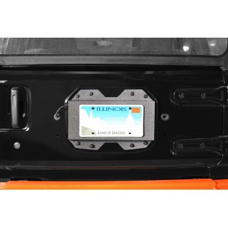 Gray Hammertone Rear License Plate Relocator For Jeep Wrangler JL 2018-2019 Steinjager J0048649