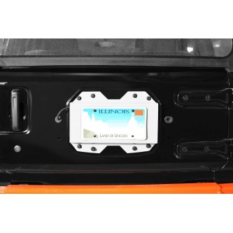 Cloud White Rear License Plate Relocator For Jeep Wrangler JL 2018-2019 Steinjager J0048651
