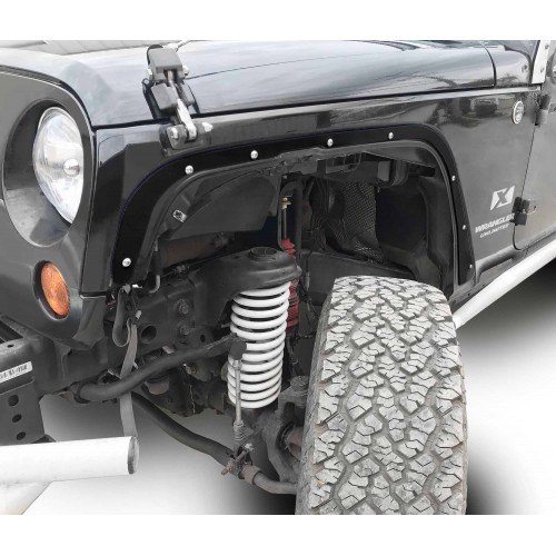 Fits Jeep JK 2007-2018, Front Fender Deletes.  Bare.  Kit includes two front fender deletes.  Made in the USA.