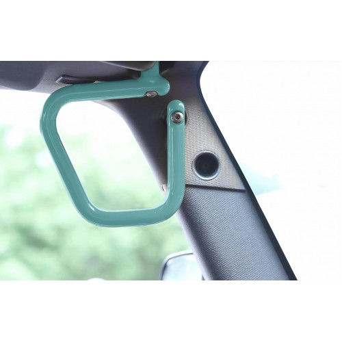 Jeep JK 2007-2018, Grab Handle Kit, Jeep JK Front, Rigid Wire Form, Tiffany Blue Made in the USA.


